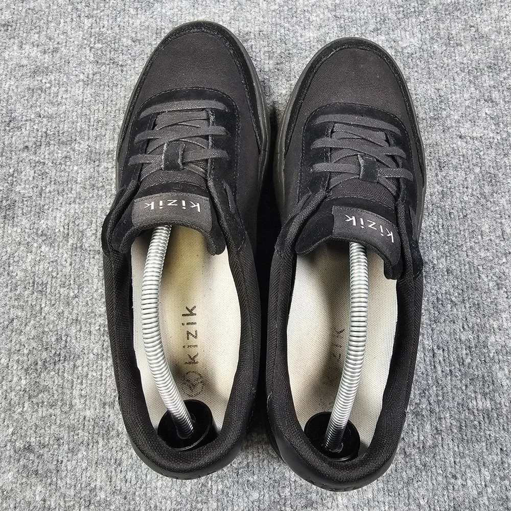 Kizik Prague Mens 10.5 / Womens 12 All Black HandsFree Athletic Sneakers Shoes